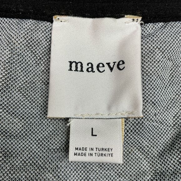 Maeve The Ettie High Rise Crop Wide Leg Pant sz 31 & Matching Knit Boxy Tee sz L - Picture 6 of 16